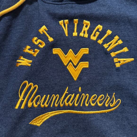 Colosseum West Virginia Mountaineers Blue Embroidered Hoodie Sweatshirt Womens L - Picture 2 of 7